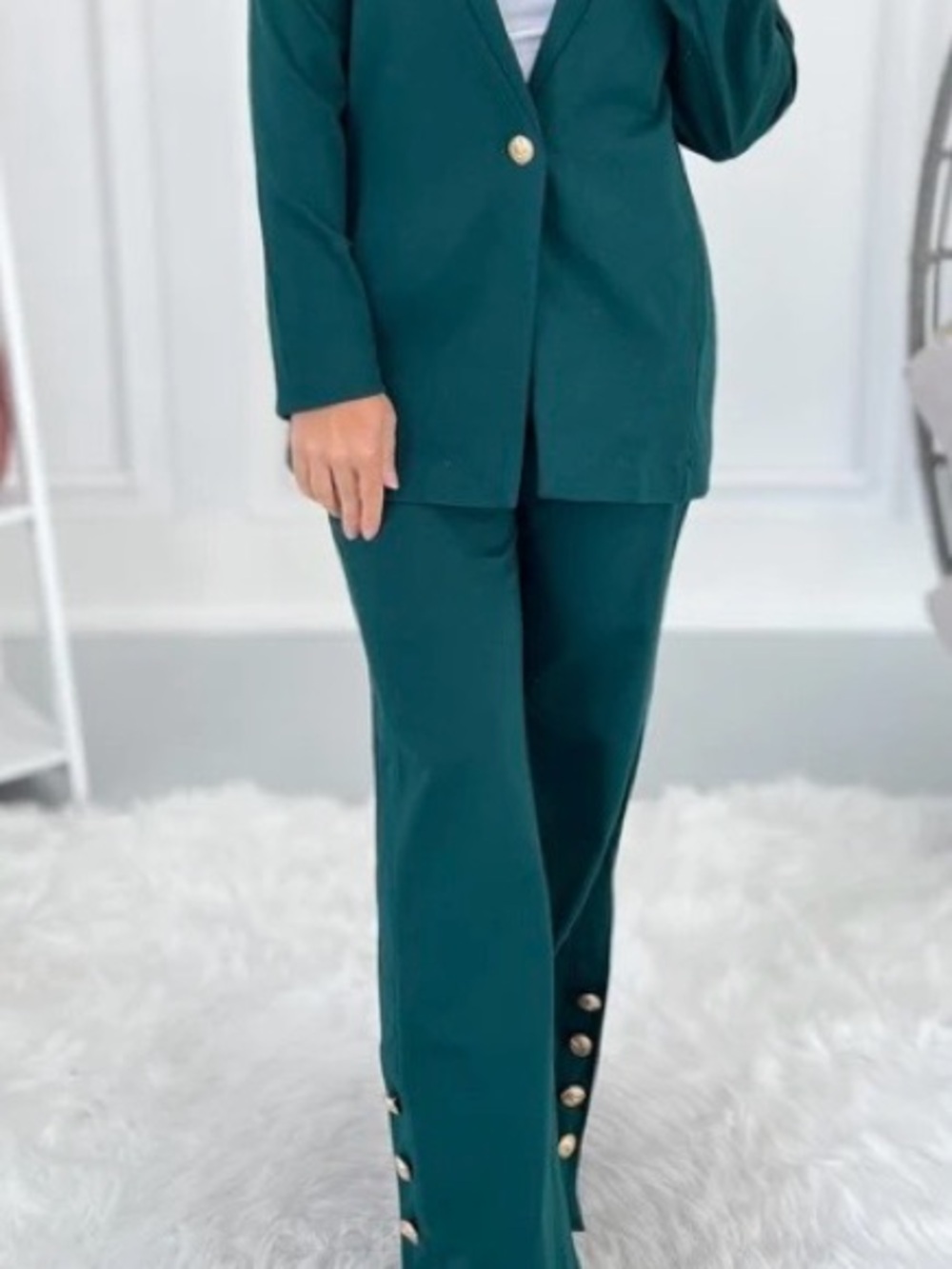 Hunter Green Dear Scarlett Executive Blazer - (see matching pants) - Picture 3 of 3